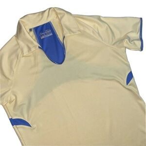 UNDER ARMOUR Heat Gear Loose Short Sleeve Yellow V-Neck Golf Polo Women's Size S